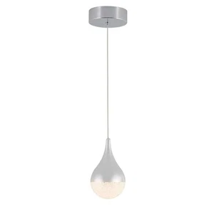 Artika Glitzer 6.5-Watt 1 Light Chrome Modern Integrated LED Mini Pendant Light - Picture 1 of 8