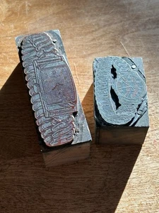 Pair Of Vintage Bulova Watch Printing Blocks  - Picture 1 of 9