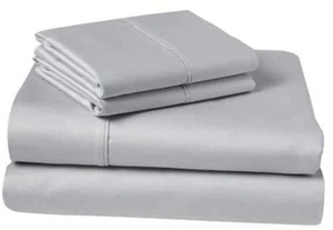 Sleeper Sofa Bed Sheet Set - Queen Sofa Bed Queen 6" Drop Silver Grey Solid - Picture 1 of 5