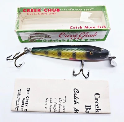 Creek Chub 701SW Saltwater Pikie Lure In Correct Box & Insert Uncatalogued Perch - Image 1 of 4