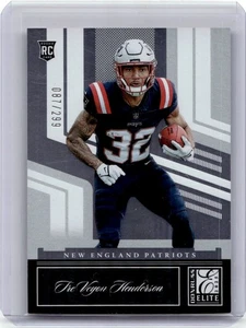 Donruss Elite Foil Silver Treveyon Henderson RC 2025 novato #23/299 SP Patriots - Imagen 1 de 2