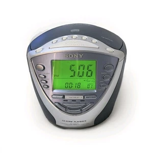 Sony Dream Machine ICF-CD843V AM FM Radio CD Player Alarm Clock Tested WORKING - Picture 1 of 4
