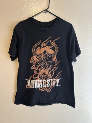 Camiseta Animosity SF Deathcore Deathmetal Y2k Talla Grande Negra Serpiente Foto 1 de 2