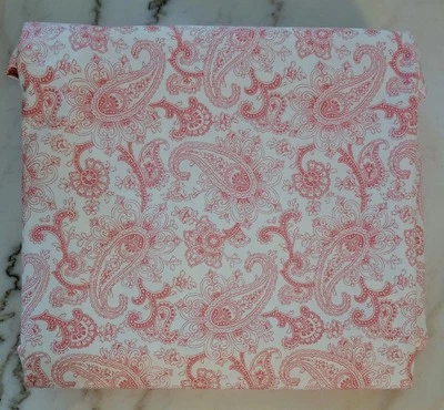 NEW - Lauren Ralph Lauren Pinkish Red/White Flat Sheet - Full Size [#1272] - Image 1 of 4