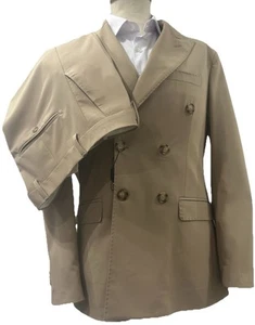 ABITO DOPPIO PETTO FRESCO LANA TASM ANGELICO FANGO CAMMELLO 46 48 50 52 PRIM/EST - Imagen 1 de 13