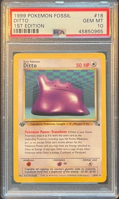 Ditto #18 /62 PSA 10 - 1999 Pokemon Fossil 1st Edition - Image 1 of 2