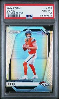 2024 PANINI PRIZM SILVER PRIZM #309 BO NIX ROOKIE RC PSA 10 - Image 1 of 2