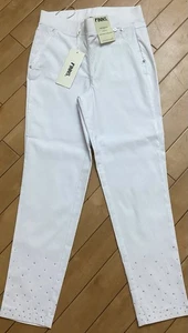 Pinns White Tapered Leg ankle grazer Trousers pull on leggings Size 8 Bnwt new - Picture 1 of 3