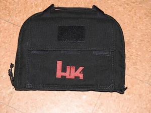 Factory H&K HK PISTOL Padded Pistol Gun Case w/ Pouch & Hook & Loop Panel - Picture 1 of 5