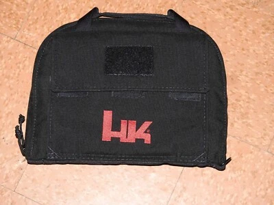 Factory H&K HK PISTOL Padded Pistol Gun Case w/ Pouch & Hook & Loop Panel - Image 1 of 4