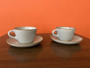 Lot of (2) WINFIELD GABRIEL PASADENA Pottery CUPS & SAUCERS • 225 Lt. Blue - Picture 1 of 8