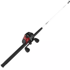 Zebco 606 Spincast Reel and Fishing Rod Combo, 6-Foot 6-Inch 2-Piece Black/Red - Picture 1 of 2