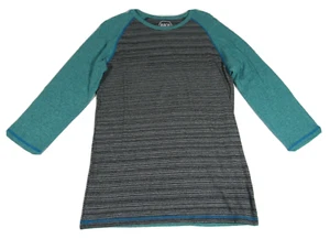 BKE Buckle 3/4 Sleeve T-Shirt Baseball Tee Green Gray Men's Medium - Picture 1 of 4
