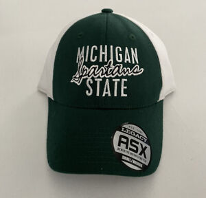 New Michigan State Spartans Fitted Flex S/M Hat Cap New 0923a