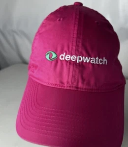 Nike Drifit Hat Cap Strapback Deepwatch Spellout Cyber Security Swoosh - Picture 1 of 3