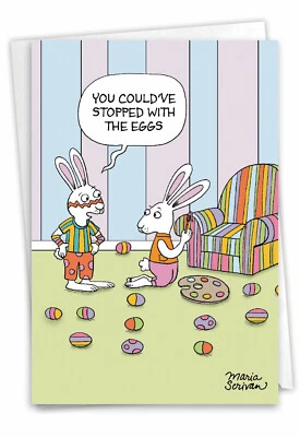 Funny Easter Paper Card with 5" x 7" w/ Envelope (1 Card) Painted Chair - Image 1 of 4