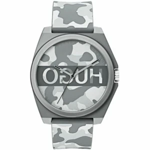 NEW** MENS HUGO BOSS GREY CAMOUFLAGE RUBBER STRAP WATCH - 1520018 - RRP £129 - Picture 1 of 4