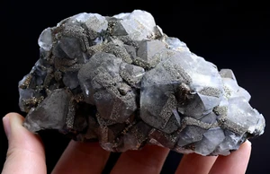 311g Natural Rare Benz Calcite & Benz Pyrite Symbiosis Mineral Specimen/China - Picture 1 of 13