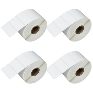 4 ROLLS 2''X1'' 1300/RL Direct Thermal Labels For Zebra LP2824 2422 2844 ZP450 - Picture 1 of 24