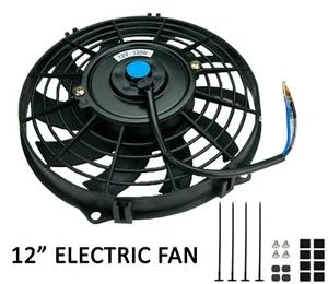 Universal 120m 12" 305mm Radiator Electric Cooling Fan Slimline Front/Rear Mount - Picture 1 of 3