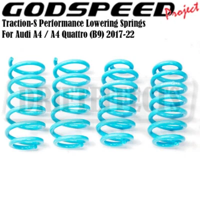 Kit de resortes reductores Godspeed Traction-S para Audi A4 / A4 Quattro B9 2017-22 Foto 1 de 4