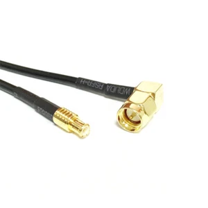 SMA male right angle to MCX male plug connector pigtail cable RG174 20/30/50cm - Picture 1 of 6