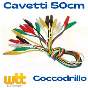 SET 10 pz CAVETTI PINZE COCCODRILLO CAVI, CAVO, CAVETTO - Foto 1 di 1