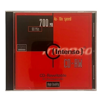 Intenso CD-RW Rohling 700MB 80min 1 Stück NEU & unbenutzt - Image 1 of 2
