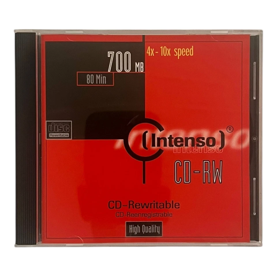 Intenso CD-RW Rohling 700MB 80min 1 Stück NEU & unbenutzt - Bild 1 von 2