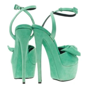 Giuseppe Zanotti Platform Green Heels size 38 - Picture 1 of 3