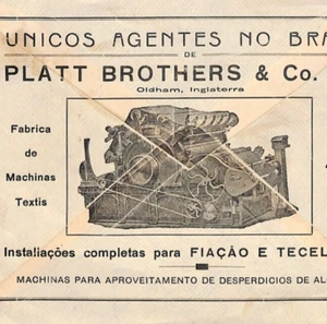 BRAZIL ADVERT Cover *WEAVING* Textile Machinery Air Mail 1937 Oldham Lancs YV45 - Picture 1 of 12
