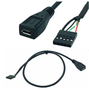 Micro Female to USB 5 Pin Dupont 2.54mm Female Header Motherboard Cable 50cm - Picture 1 of 6
