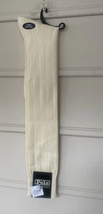 Vintage New Polo Ralph Lauren Cotton Dress Sock Cream, Long, Made In Japan - Picture 1 of 13