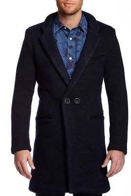Made In Italy SLATE & STONE Aaron Double Breasted Wool Blend Navy Coat Jacket L  - Image 1 of 4
