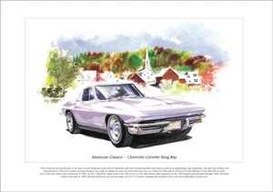 American Classics - 1967 CHEVROLET CORVETTE STING RAY - Fine Art Print - 396 427 - Picture 1 of 1