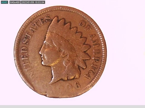 1906 Indian Cent Error - Struck on a Defective Planchet Cover