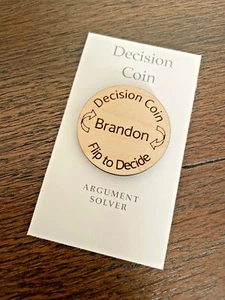 Tomador de decisiones - Solucionador de argumentos - Regalo GRABADO - Moneda de decisión - Parejas - Imagen 1 de 3