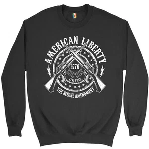 American Liberty Live Free Sweatshirt The 2nd Amendment 1776 AR-15 Crewneck - Picture 1 of 26