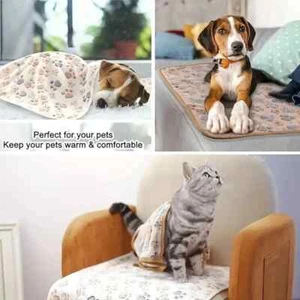 Pet S* Blankets x3 *All Colours* NEW Washable Soft Dog Cat Fleece Blanket Puppy - Picture 1 of 7