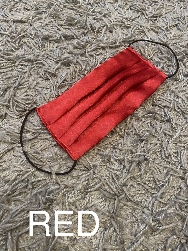 Red Super Soft Silk Satin Face Mask. Comfortable & Very Stylish - Image 1 of 1