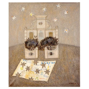 Enrico BENAGLIA, Olio su tela del 1974, 70x60 cm. circa. STORICO e POETICO!!! - Foto 1 di 4