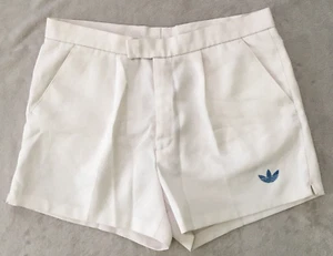Adidas mens RARE vintage 80s white Tennis Shorts size 50 - Picture 1 of 8
