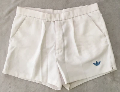 Adidas mens RARE vintage 80s white Tennis Shorts size 50 - Image 1 of 4