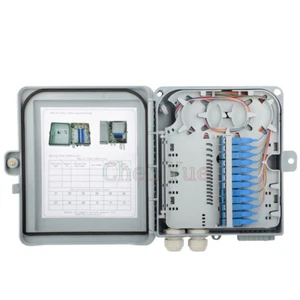 12 Cores FTTH Box Fiber Optic Distribution Box with 12pc SC UPC Adaptor Pigtails - Picture 1 of 5