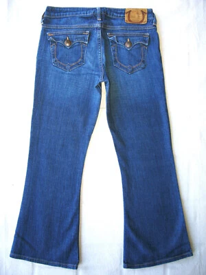 True Religion Little Girls Reagan Bootcut Jeans Sz 14  Flap Pocs w Stretch CUTE! - Image 1 of 4