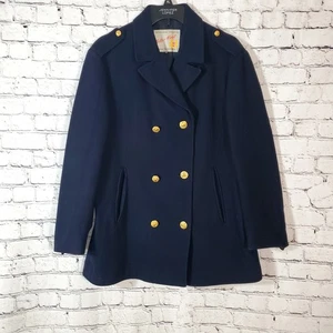 Teller Mantel großes Revers Military Style zweireihig equisite rot gefüttert 38 - Bild 1 von 19