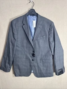 NWT Banana Republic 42R Standard Fit Gray Windowpane Glen Plaid New Stretch 2BTN - Picture 1 of 17