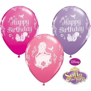 SOFIA THE FIRST BIRTHDAY 11" BALLOOONS WILD BERRY, PINK & LILAC (25 balloons) - Picture 1 of 1