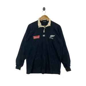 Vintage CANTERBURY ALL BLACKS STEINLAGER Rugby Tee Shirt Top Polo - Bild 1 von 11