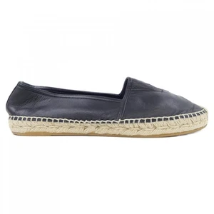 SAINT LAURENT Flat Shoes Women's Size 39 Black Leather - Picture 1 of 6
